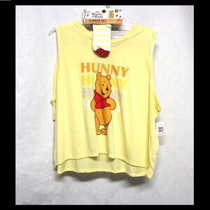 Disney Winnie the Pooh 3 Piece 3XL (22W-24W) Ladies Tank & Boxer Sleep Set